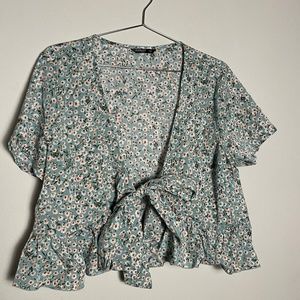 Floral tie top